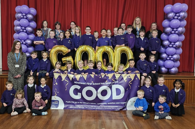 Minehead First School has celebrated its first 'good' Ofsted rating since 2012 