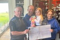 Minehead & WS Golf Club present cheques 
