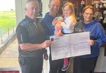 Minehead & WS Golf Club present cheques 

