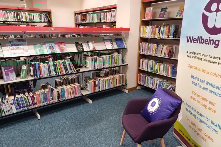 'Purple chairs' have been installed in a number of Somerset libraries, including in Williton.