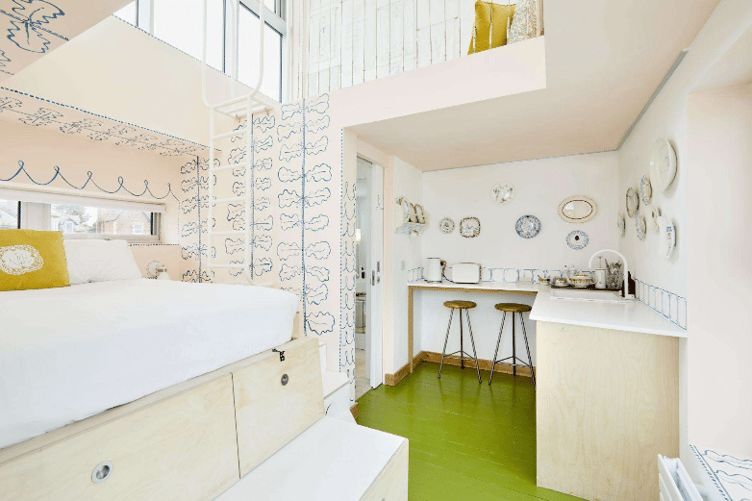 Rachel Eardley's 'Loving your land’ immersive artwork has transformed Pod 5 at Watchet's East Quay.