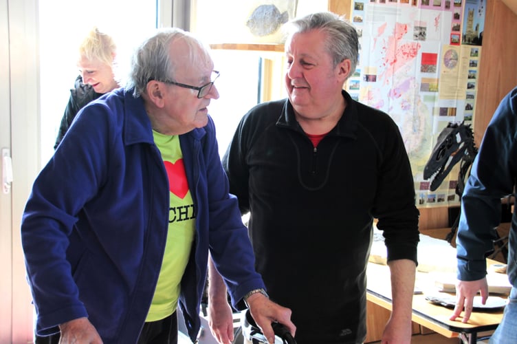 Watchet's Dr Eric Robinson with Geckoella consultant Dr Andy King.