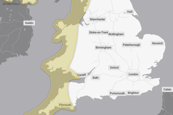 The Met Office has issued a weather warning for strong winds