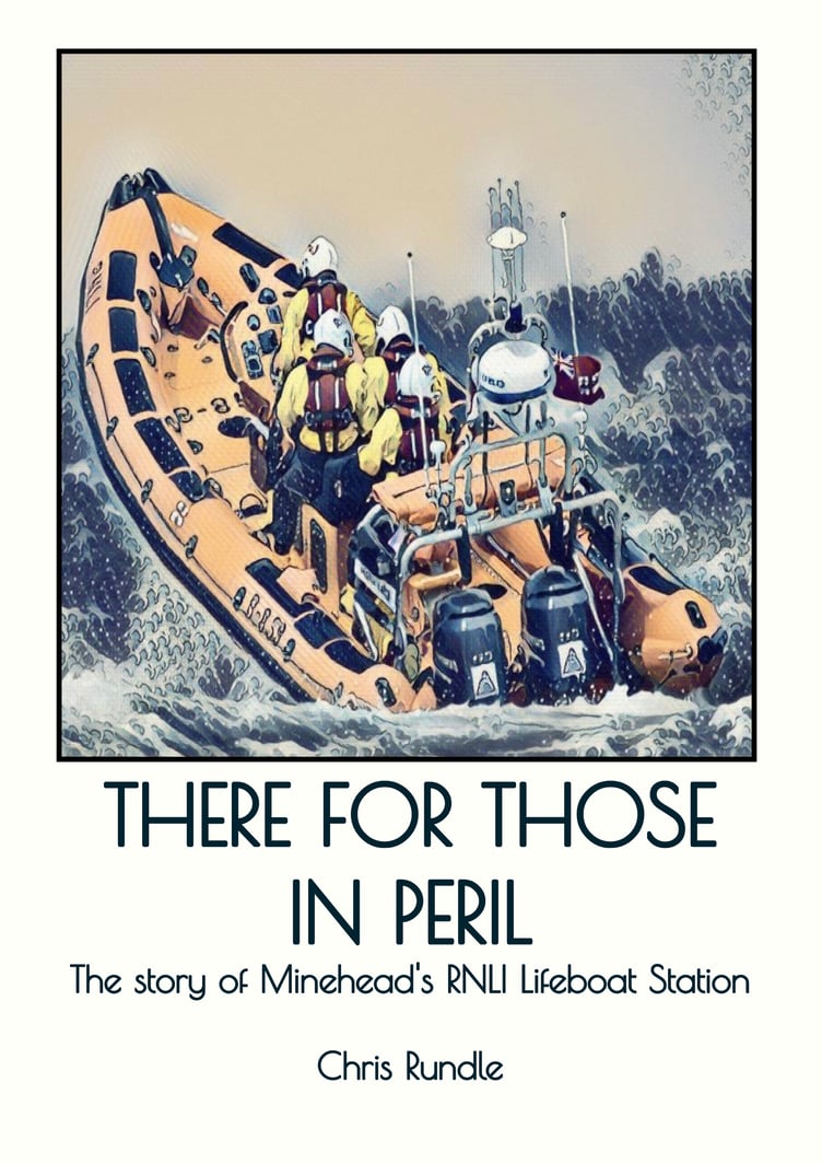 The cover of Chris Rundle's new book telling the story of Minehead RNLI Station.