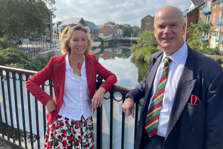 Avon and Somerset Police and Crime Commissioner Mark Shelford with local MP Rebecca Pow.