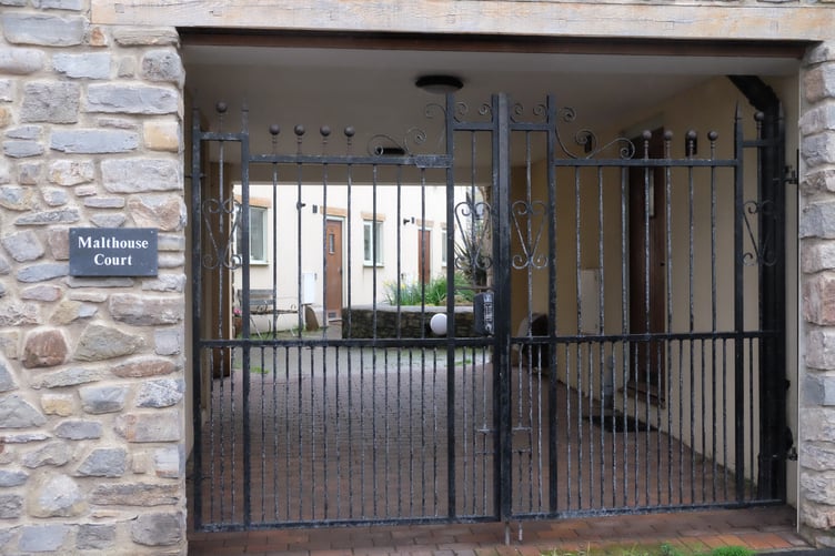 The entrance to Malthouse Court, in Watchet.
