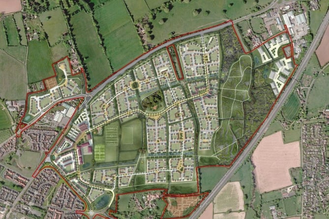 Revised plans for phase two of the Monkton Heathfield urban extension in Taunton - EDP