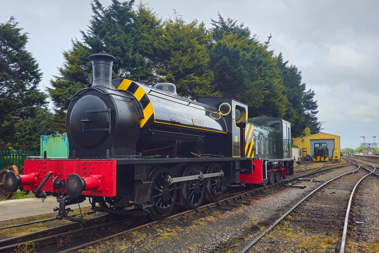 Hunslet 0-6-0ST no.1873 'Jessie' is one of eight visiting locomotives for the West Somerset Railway steam gala.