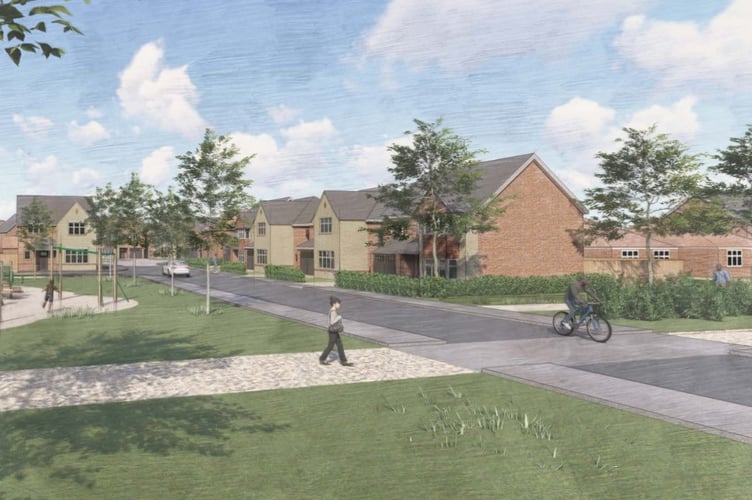 Artist's impression of phase two of the Monkton Heathfield urban extension, Taunton (Pegasus Planning Group)