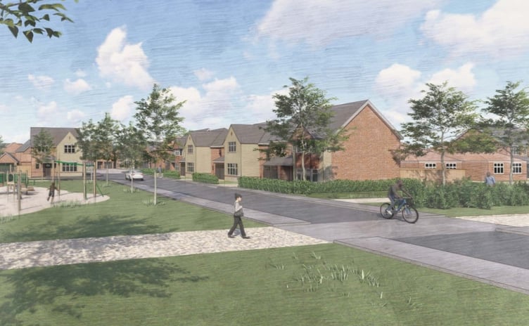 Artist's impression of phase two of the Monkton Heathfield urban extension, Taunton (Pegasus Planning Group)