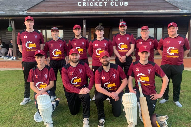 Stogumber, back left to right: Jake Watson, Graeme Harper, Ben Rexworthy, Josh Jenkins, Ben Wilson, Mark Howard, Peter Horton; front: Elliot Brick, Eli Hayes, Shane Yaw, Zak Rexworthy.