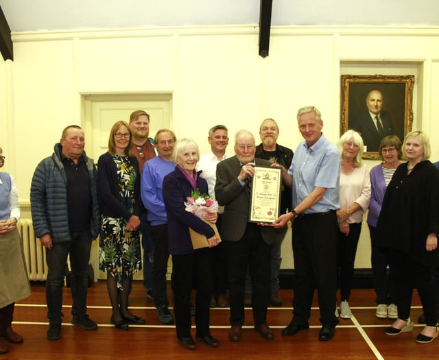 Parish freedom awarded to long-serving councillor