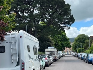 Motorhome owners living in street with free parking