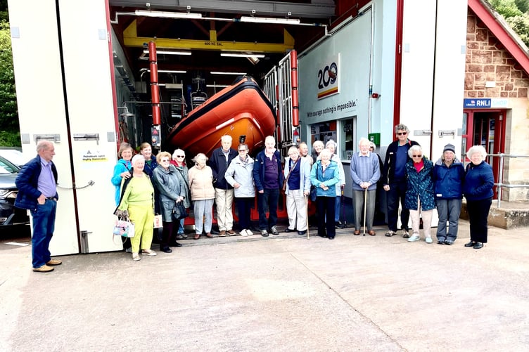 Minehead Lifeboat Station's visits team host a group of women's institute members