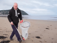 Local eco-friendly entrepreneur leads cleanup effort at Minehead beach