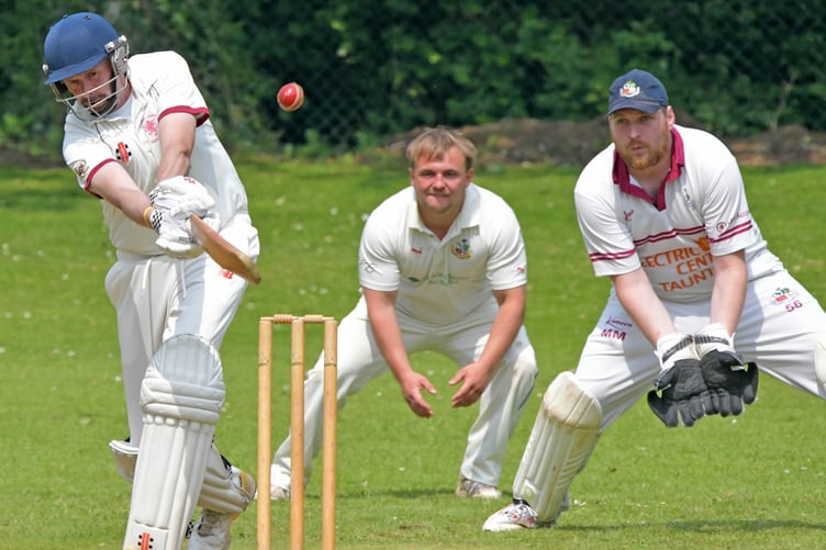 Sampford Arundel skipper Vince Milton bats against Fitzhead
