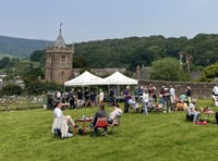 Village holding barbecue for church saint festival