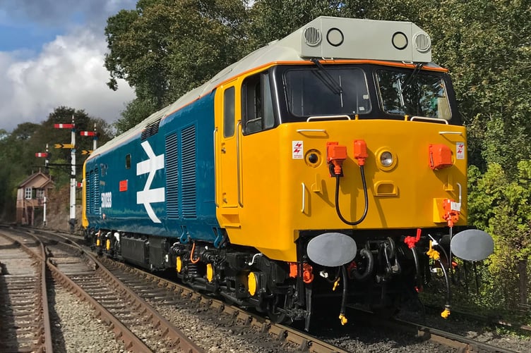 One of the locomotives forming part of the West Somerset Railway's summer diesel festival.