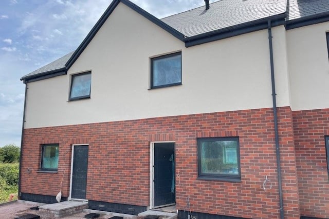 The first new home on the Rainbow Way development in Minehead is nearing completion.