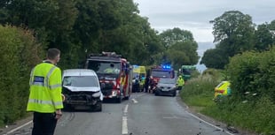 Large 999 presence after serious crash on A358