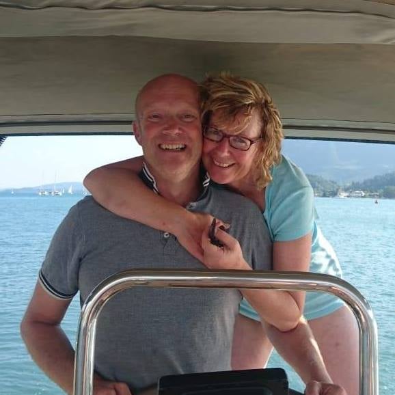 George and Clare Brockis, who are retiring after running Stogursey Motors for nearly 30 years.