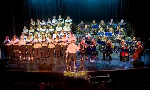 The charity concert performers at rehearsal (Photo: Peter Clapham)