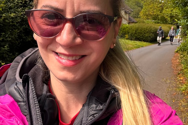 'Village Pilgrim' and cancer survivor Diana Racotea is visiting isolated West Somerset villages.