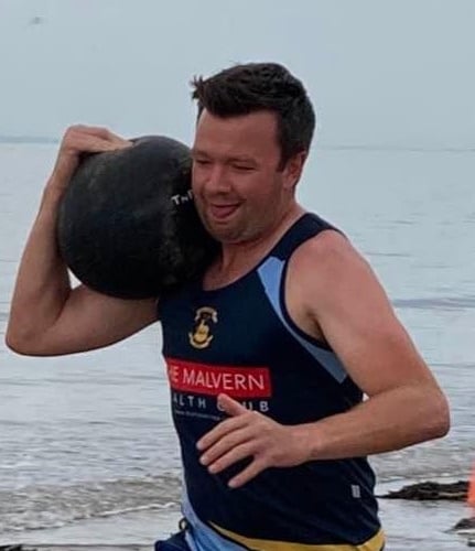 Luke Milton - pictured rugby training on Minehead beach