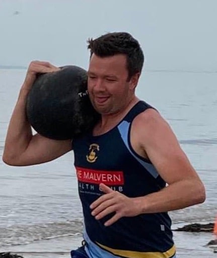 Luke Milton - pictured rugby training on Minehead beach