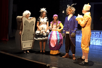 A scene from West Somerset College's production of Beauty and the Beast.