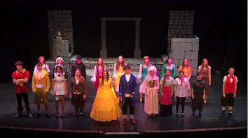 The cast of West Somerset College's production Beauty and the Beast.
