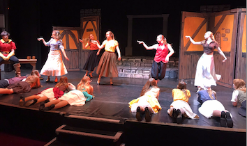 Some of the West Somerset College students who performed Beauty and the Beast.