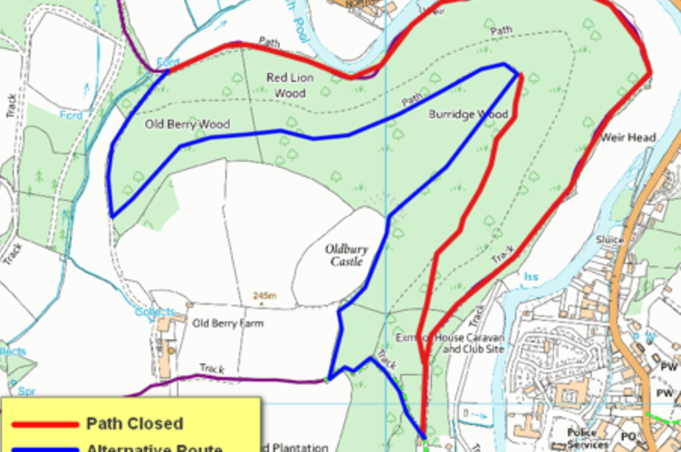 Dulverton footpath closure from June 21