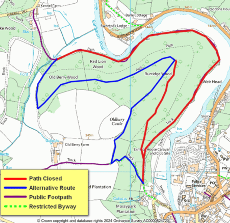 Dulverton footpath closure from June 21