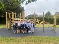 Pupils officially open 'Jungle Climber' for their school