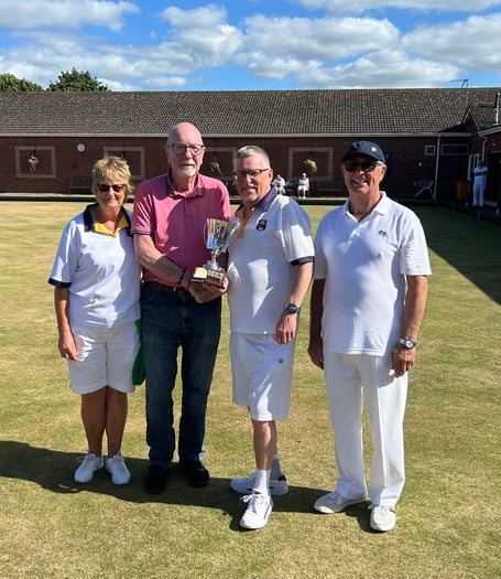 Minehead triples winners Nick Swan, Sheila Cooper and Paul Vickery