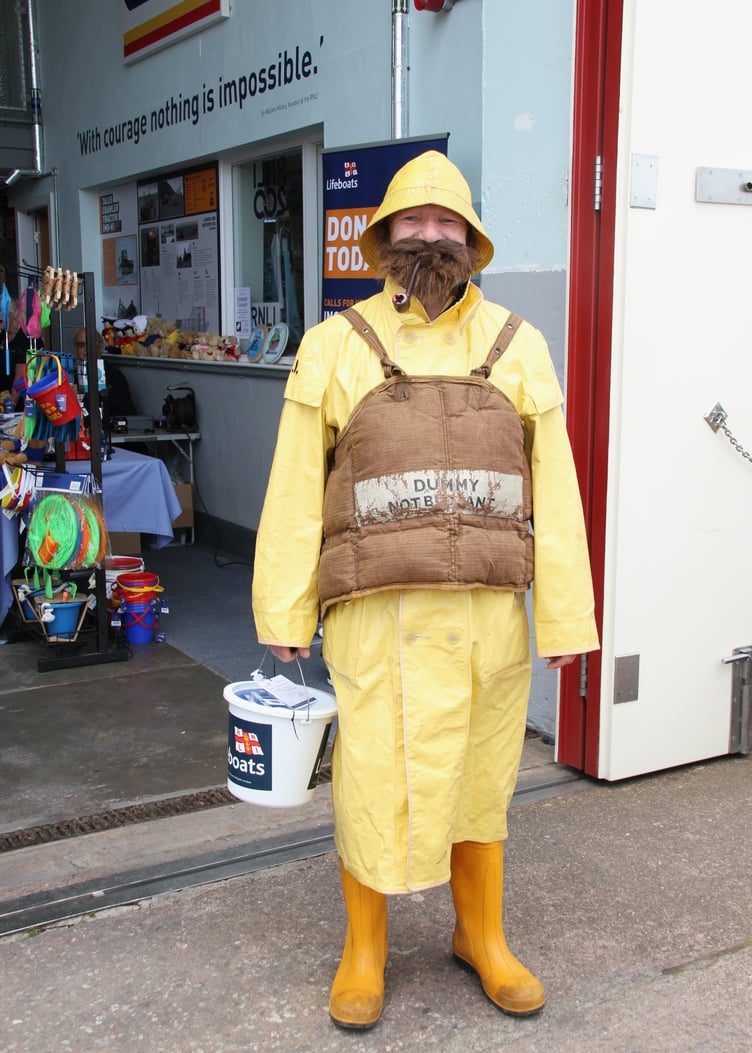 Andrew Escott in original lifeboat crew outfit at Minehead Lifeboat Station's open day. PHOTO: George Ody.