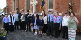 Service marks town's war memorial 10th anniversary