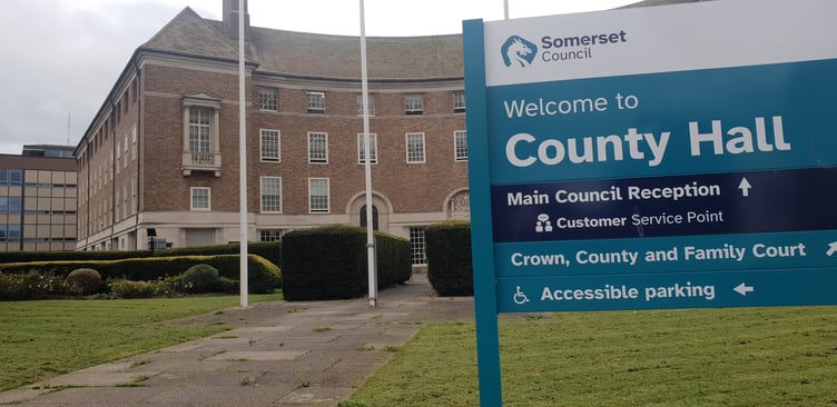 Somerset Council's County Hall headquarters, in Taunton.