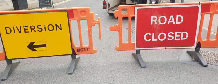 Road closures in West Somerset and Exmoor.