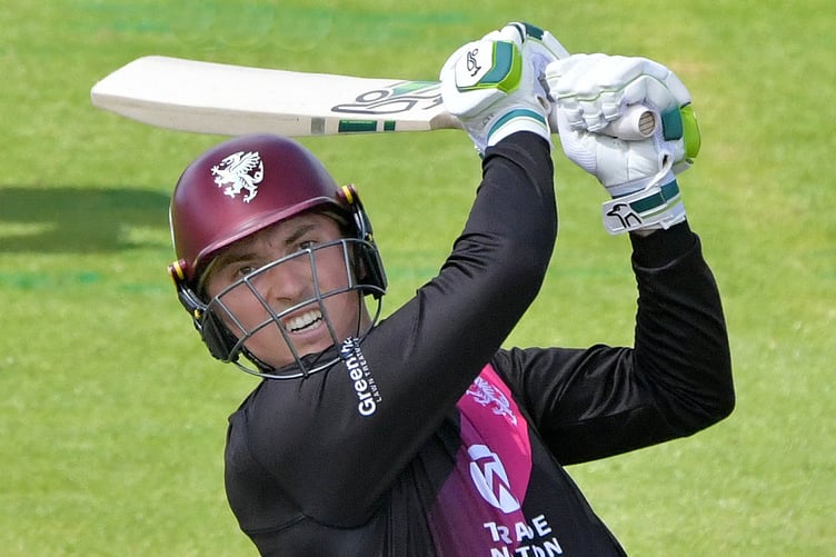 Tom Banton on his way to an unbeaten 77 for Somerset who lost by five wickets to Gloucestershire in the Vitality Blast Competition at Taunton