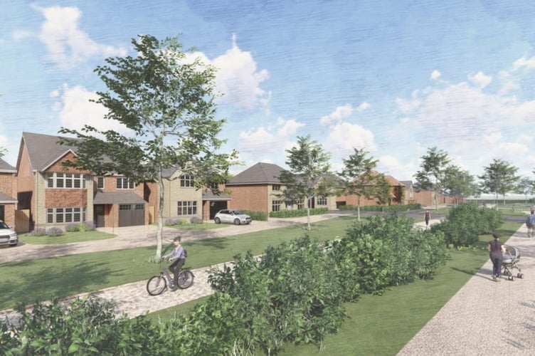 Artist's impression of phase two of the Monkton Heathfield urban extension in Taunton (Photo: Pegasus Planning Group)