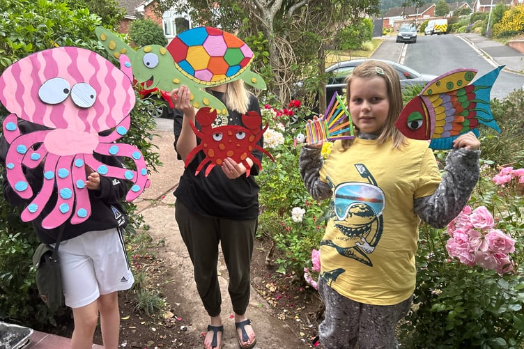 Some of the entries for a sea creature competition being run to support a production of The Little Mermaid at the Regal Theatre, Minehead.