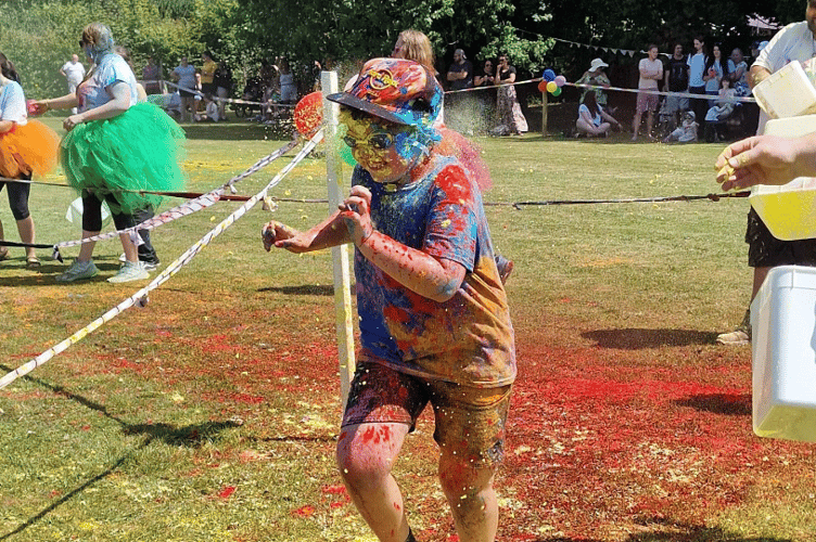 Color Run at Knights Templar School in Watchet
