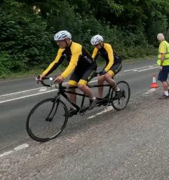 Terry and Caroline Carpenter starting the Wellington Wheelers 10-mile time trial
