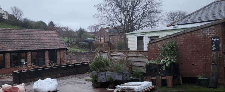 Foxgloves caravan shown in its farmyard setting on Manor Farm, Sampford Brett. PHOTO: Vere Kennett.