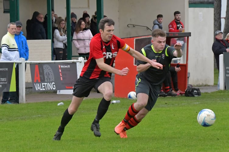 Eben Harding (left) will miss Watchet's opening game of the season