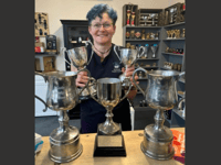 Andi Rickard wins multiple cups at Scything Championship