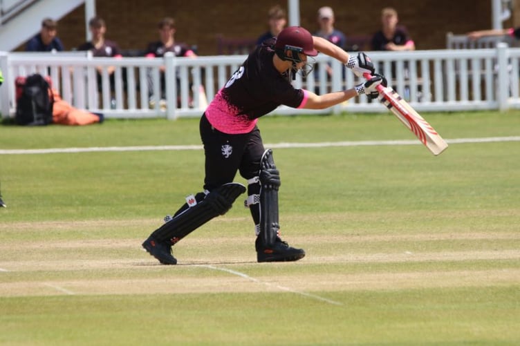 Fin Hill batting earlier this season