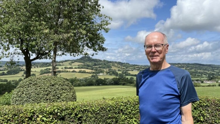 Benefiting from a boosted mobile phone signal is peter Samwell, who lives near the Blackdown Hills. PHOTO: CDS.